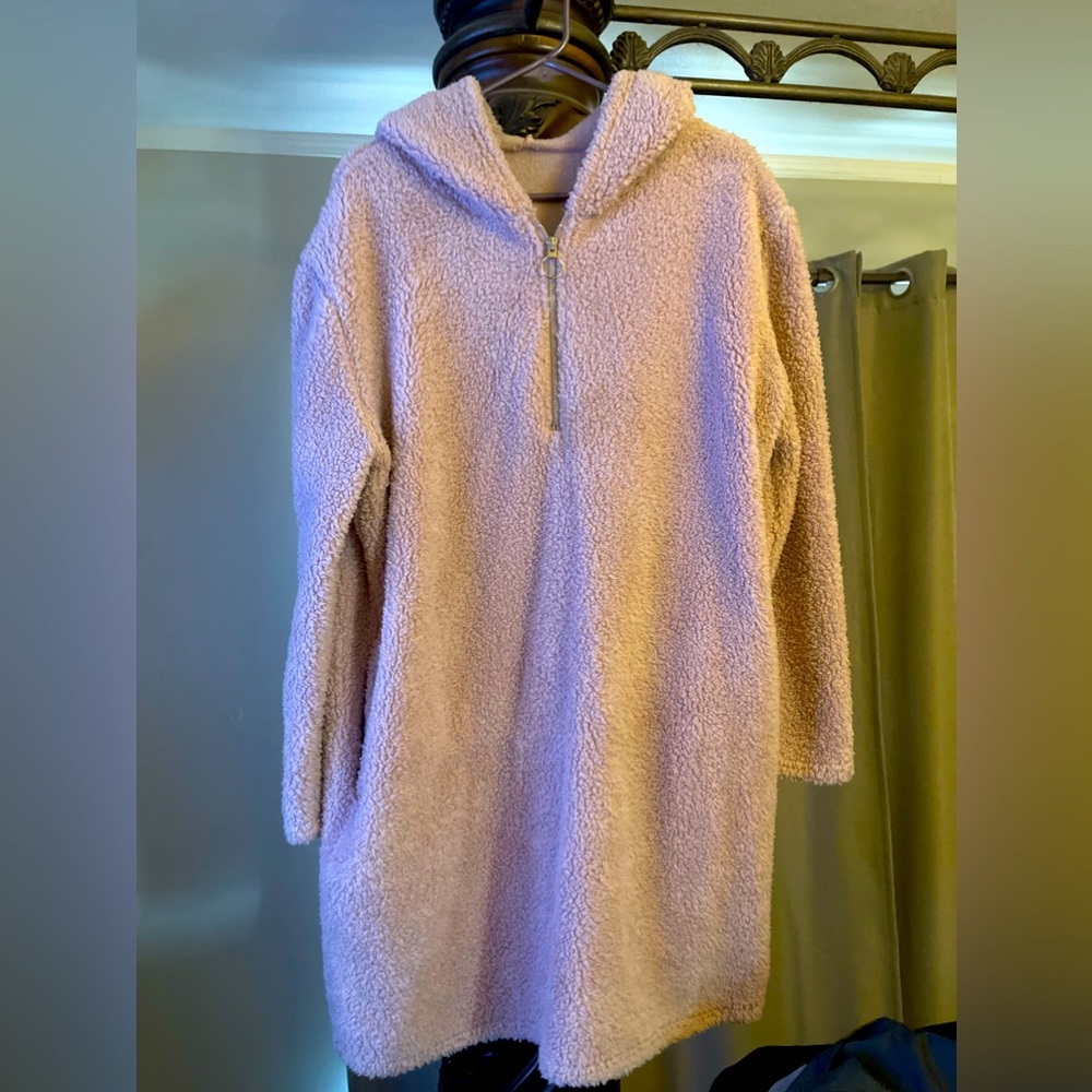 Fashion Nova Fleece long sweater-blush